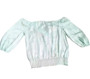 Linda Blusa Top Cato Talla S Verde Menta Hombro Descubierto Mujer Elastizada - Imagen 1 de 5
