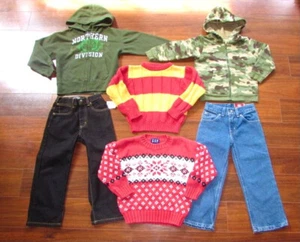 RALPH LAUREN POLO GAP KIDS ~ Boy's 4 4T ~ Vintage Y2K! Hoodie Sweater Jeans LOT - Picture 1 of 12