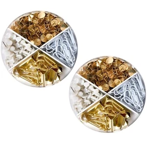 2X 4En1 Boîte De Pinces Multifonctionnelles Agrafes Épingles À Tête Plate - Afbeelding 1 van 2