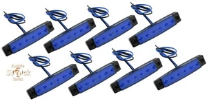 8 x LED Side Clearance Markers Indicators Lights BLUE Truck Trailer Caravan Car - Picture 1 of 10