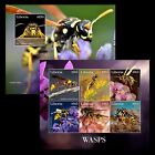 Wasps Insects MNH Stamps 2022 Liberia M/S + S/S