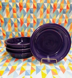 FIESTA 4 NEW PLUM dark purple retired 7” medium BOWLS 19 oz Fiestaware FREE SHIP - Picture 1 of 3