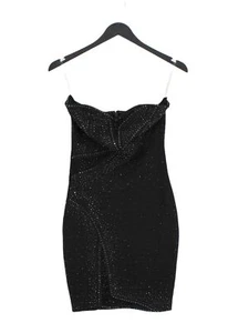 Wow Couture Women's Midi Dress S Black Polyester with Spandex Bodycon - Picture 1 of 7