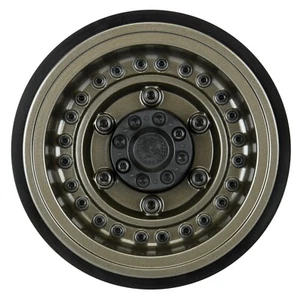 Proline Black Rhino Armory Gunmetal 2.9" Aluminum Dual Offset Wheels Axial SCX6 - Picture 1 of 7