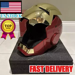 Casco Iron Man Dorado MK5 Activado por Voz Electrónica Máscara de Abrir y Cerrar Automóvil Nuevo - Imagen 1 de 24
