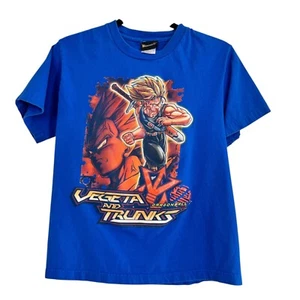 VTG Y2K Youth Kid’s L Dragonball Z Vegeta and Trunks Graphic T-Shirt Blue Tee - Picture 1 of 10