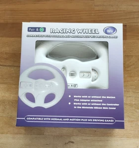 Pair & Go Racing Steering Wheel for Nintendo Wii - MotionPlus Adapter Compatible - Picture 1 of 7