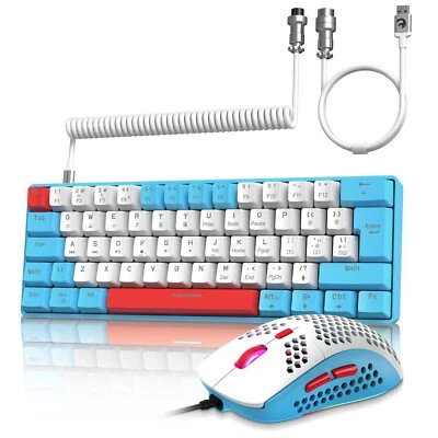 Wired Mechanical Gaming Keyboard and Mouse Combo with RGB Backlit for PC MAC PS4 - Image 1 of 4