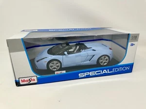 NEW Maisto Lamborghini Gallardo Spyder Convertible Light Blue 1:18 Diecast Car - Picture 1 of 2