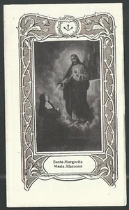 santino antico de Sta Margarita de Alacoque image pieuse holy card estampa - Imagen 1 de 1