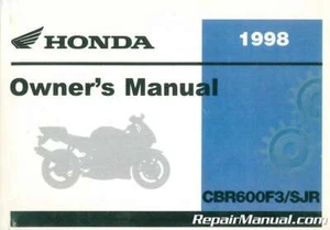 1998 Honda CBR600F3 SJR Motorcycle Owners Manual : 31MAL630 - Picture 1 of 1