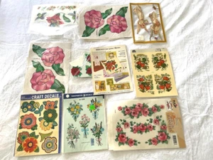 HUGE LOT of Vintage Decals Flowers MEYERCORD DECORCAL FLORAL - Picture 1 of 1
