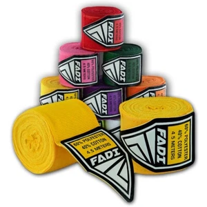 FADI Sports Mexican Style Boxing Hand Wraps Yellow – MMA Muay Thai Kickboxing - Picture 1 of 10