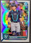 2022 Bowman Chrome Cal Releigh Image Variation SP Refractor Rookie RC #51