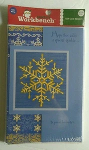 New Pack of 6 Money/Gift Card Holders Santa's Workbench Gold Snowflake Blue NWT  - Picture 1 of 3