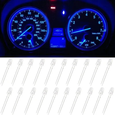 For GMC Chevy 5mm Mini LED Bulbs Gauge Instrument Cluster Panel Light Blue x20 Foto 1 de 4