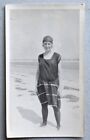 Pretty Lady Flapper Girl Bathing Suit Lake Swimwear Vintage Snapshot PHOTO