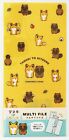 Tanuki To Kitsune Mini Clear File Folder Japanese Animal Raccoon Dog Fox Yellow