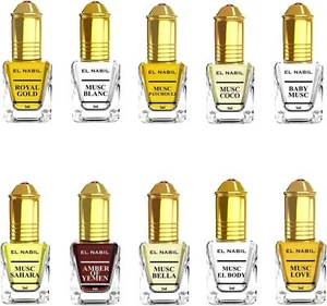 LOT 3 MUSC EL NABIL 100% HUILE PARFUMEE 3X 5ML extrait de parfum roll on - Picture 1 of 49