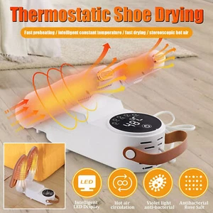 Foldable 2-Tube Shoe Glove Boot Dryer w/ Heat Blower & Rack & Timer Quick Drying - Picture 1 of 14
