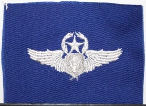 USAF Air Force Master Officer Aircrew Wings Badge Insignia Patch Blue Fatigue - Picture 1 of 1