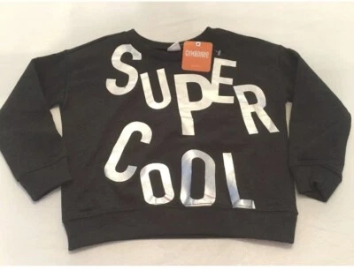 Sudadera para niña Gymboree, carbón, súper genial, pequeña (5-6), nueva con etiquetas Foto 1 de 2
