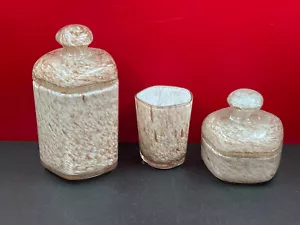 Ensemble de Salle de Bain Pâte De Verre Nécessaire de Toilette Déco Vintage - Foto 1 di 5