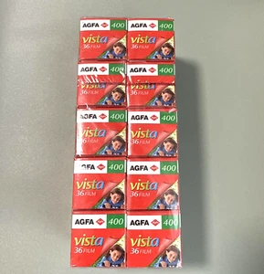 Agfa Vista ISO 400 paquete original de 10 rollos EXP 2005 - Imagen 1 de 6