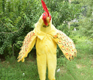 Christmas Rooster Mascot Costume Cosplay Party Clothing Carnival Adult Birthday@