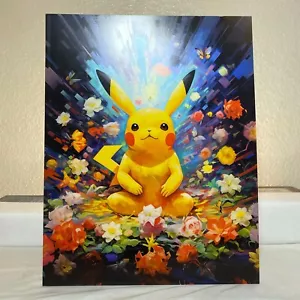 Pikachu Art Poster 11"X14" - Pokemon Fan Art Print TCG Room Decor Wall Art - Picture 1 of 2