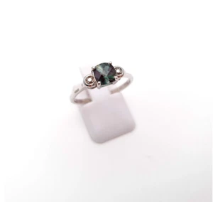 9ct White Gold cushion chequerboard cut Spinel Ring - Picture 1 of 4