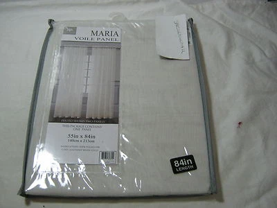 New VICTORIA CLASSICS MARIA  VOILE SHEER Window PANEL Ivory  55x84 NEW - Image 1 of 4