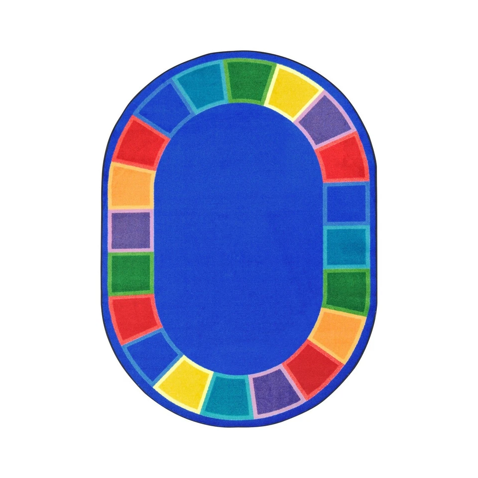 Alfombra Ovalada Tonos de Color 5'4" x 7'8" En Color Multi Nylon Multi Foto 1 de 1