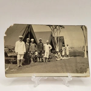 1913 RPPC Matrosen im Lager USS Michigan Guatanomo Postkarte - Bild 1 von 2