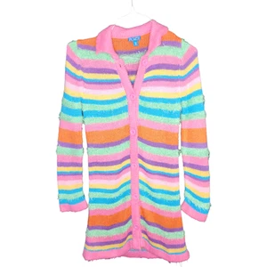 The Children's Place Girls XL Size 14 Striped Long Cardigan Sweater Textured - Picture 1 of 10