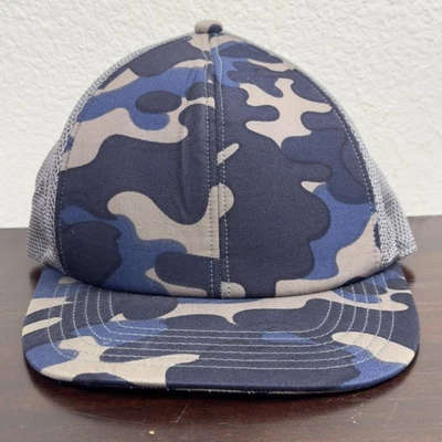 Gorra A Bathing Ape Snap Back para hombre grande azul camuflaje malla camionero azul marino Foto 1 de 4