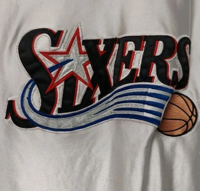 Philadelphia 76ers NBA Authentic Game Issued Blank Home Jersey Size 44 - Image 1 of 4