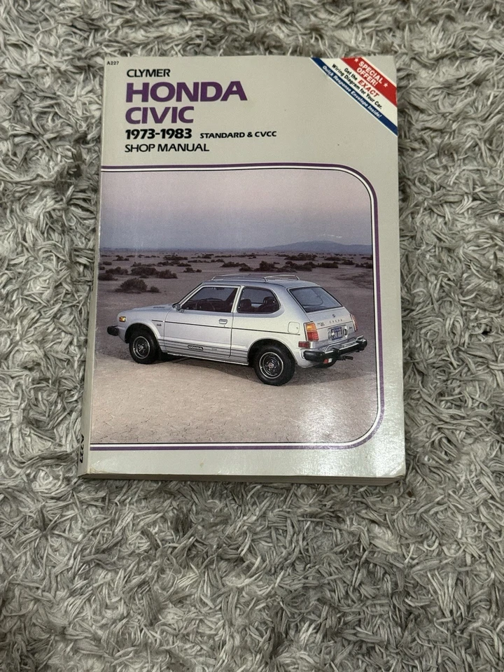 Manual de taller Clymer Honda Civic 1973-1983 estándar y guía de reparación CVCC Foto 1 de 3