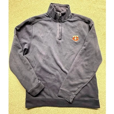 Cutter and Buck Minnesota Twins Quarter Zip Pullover Navy Blue Sweatshirt Large - Image 1 of 4