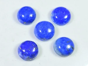 20Cts. Natural Lapis Lazuli Round Cabochon Loose Gemstone 5Pcs Lot 10X10MM f945 - Picture 1 of 9