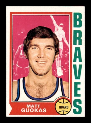 1974 Topps #117 Matt Guokas   EXMT/EXMT+ X3363603 - Image 1 of 3