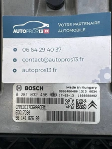 MOTORSTEUERGERÄT ECU PEUGEOT 208 1.6 BHDI 0281032456 9814182680 EDC17C60 BH0 - Bild 1 von 2
