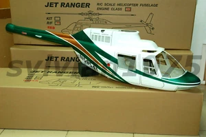 FUNKEY JET Ranger Fuselage for 550 ( VER.2 ) * GREEN * ARF KIT NIB - Picture 1 of 11