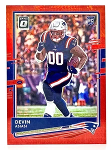2020 Donruss Optic Red Hyper Prizm #146 Devin Asiasi RC New England Patriots - Picture 1 of 2