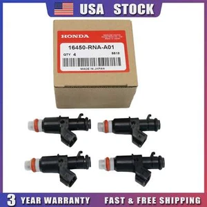 4PCS OEM Fuel Injectors 16450-RNA-A01 for Honda CIVIC 1.8L CR-Z FIT CITY 1.5L US - Picture 1 of 24