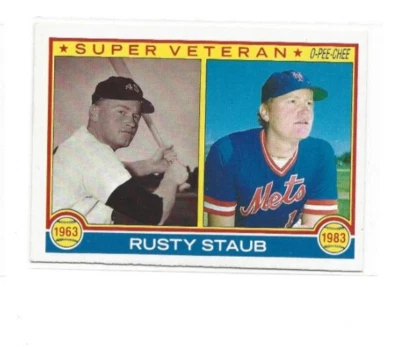 1983 O-Pee-Chee #51 Rusty Staub SV BACK ISSUE - Image 1 of 2