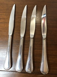 Patrician Silverplate 1975 Serrated Steak Knives Set Of 4 Oneida Silver - Picture 1 of 13