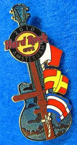 AMSTERDAM DUTCH SAILBOAT SAILING YACHT SHIP FLAGS GUITAR Hard Rock Cafe PIN LE - Picture 1 of 1