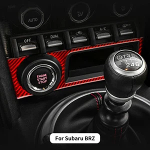 For Subaru BRZ GR86 2013-2020 Central Control Lgniter Sticker Red Carbon Fiber - Picture 1 of 6