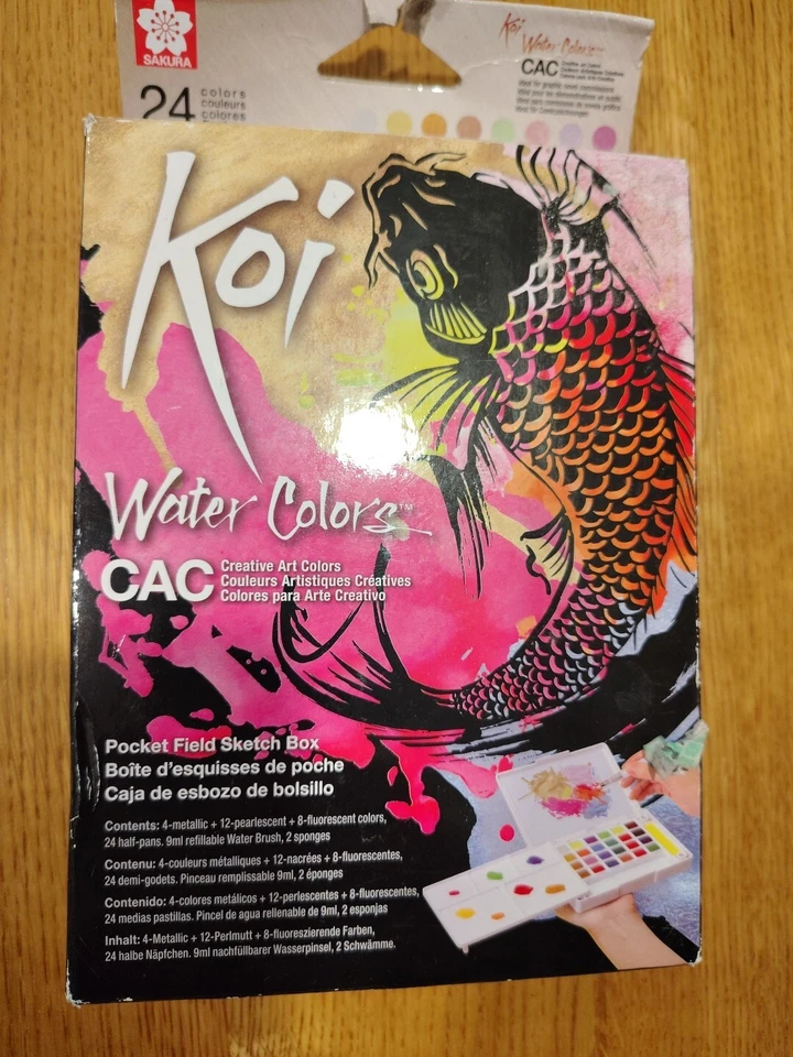 Sakura Xncw-12mh Koi Watercolor CAC BX 12 Color Pocket Field Sketch Set